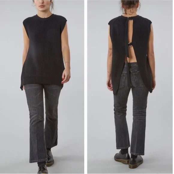 ALEXANDER WANG Trap Kick Flare Jean in Aged Gray Size 24